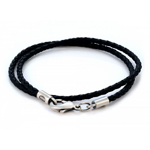 Bico 3mm Black Braided Necklace (CL13 Black) | Bico