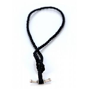 Bico Hand-Woven Black Cotton Cord Necklace with a Knotted End Loop (CL16  Black) Skate Jewelry