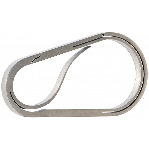 Titanium Keyring/Carabiner-Tear Drop- Burnished